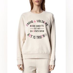 Zadig & Voltaire Upper Blason Brode Cotton Embroidered Sweatshirt